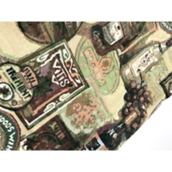 2 Vintage 1980s Wine Themed Valances Short Curtains Vineyard Grapes Winery Vino - Picture 3 of 5